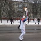 Olympischen Fackellauf für die Olympischen Winterspiele 2014 . Kursk