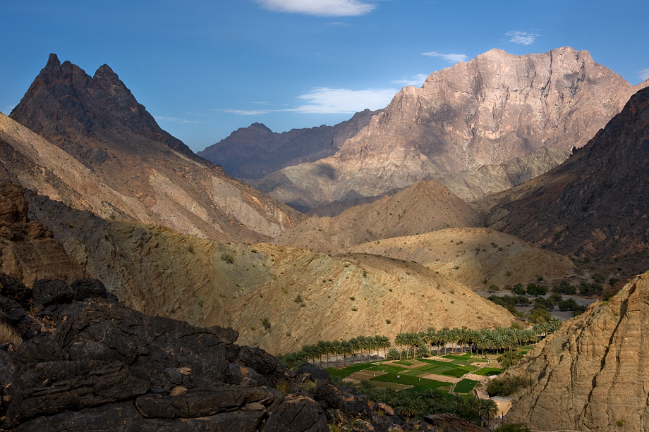 Oman 2008 -12 „Das Wadi im Abendlicht“