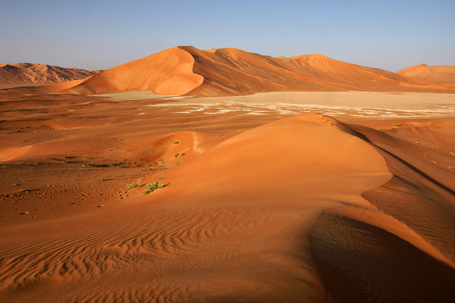 Oman 2008 -4 Wüste „Rub al-Khali“ - Die Abendlichtperspektive beim Zeltlager