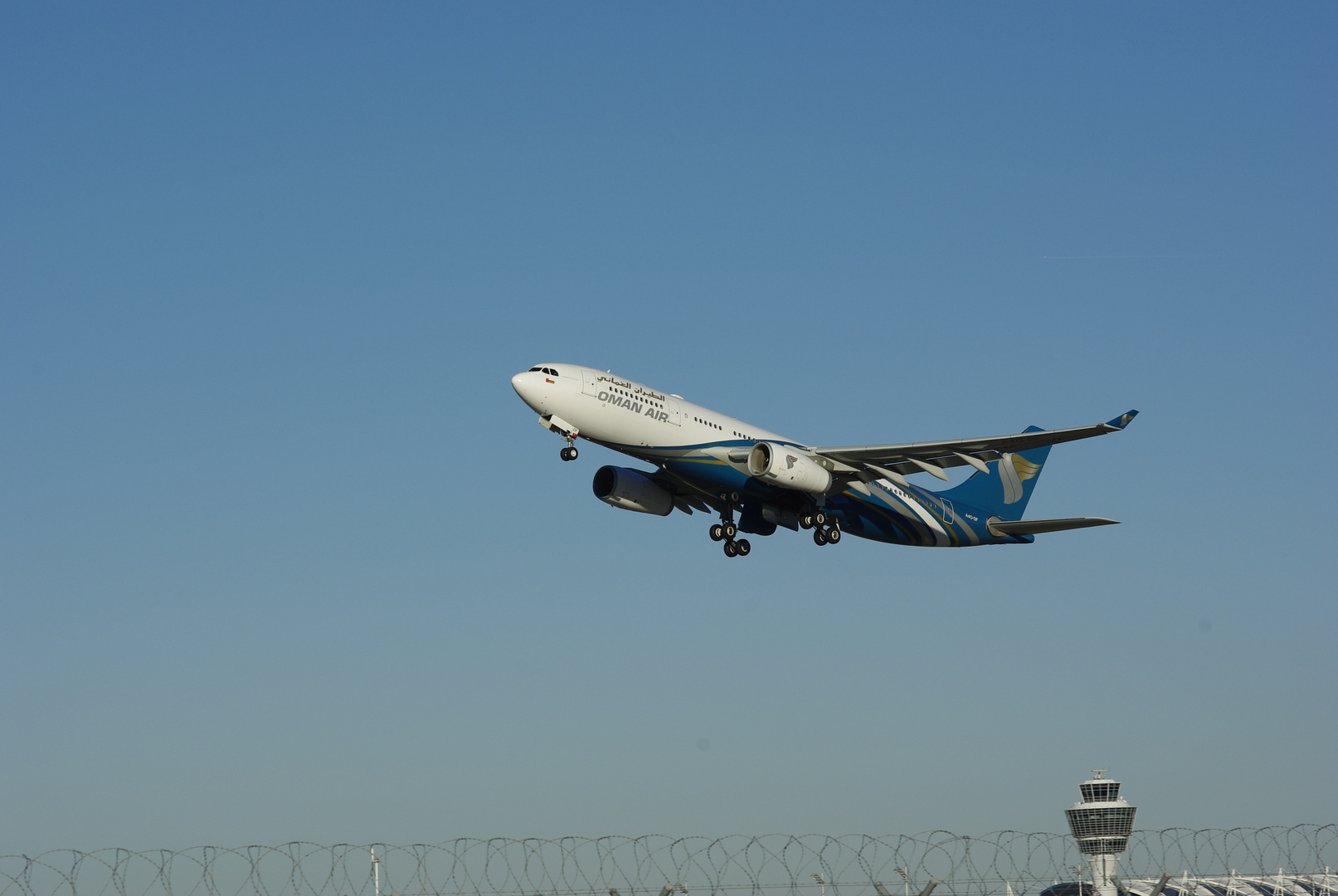 Oman Air beim Abflug von München