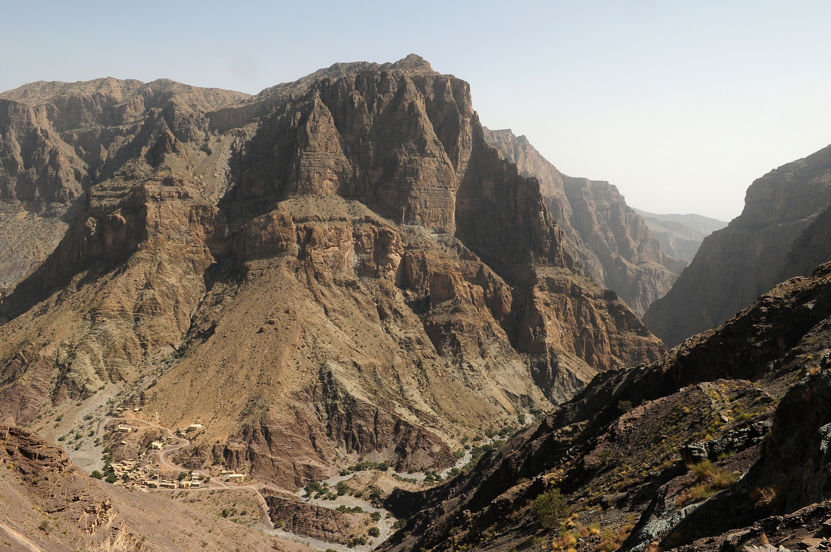 Oman zu Fuß - Wadi Muaedyn oberhalb von Masirat Ar Ruwajhi