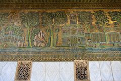 Omayyaden-Moschee in Damaskus: Mosaik an der Aussenfassade des Gebetsraumes (Archivaufnahme 2009)