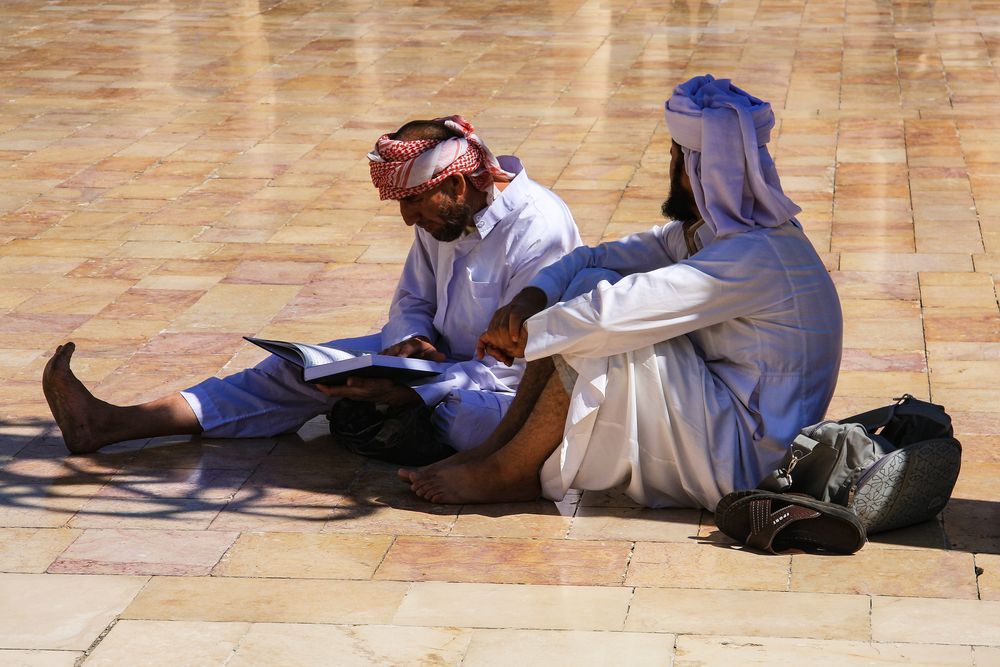 Omayyaden-Moschee in Damaskus: Pause im Hof der Moschee (Archivaufnahme 2009)