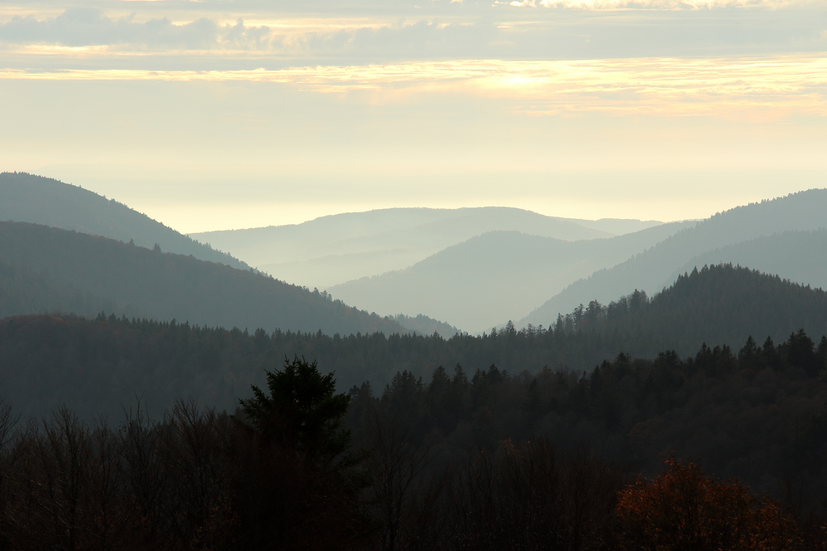 Ombres et lumière sur les Vosges