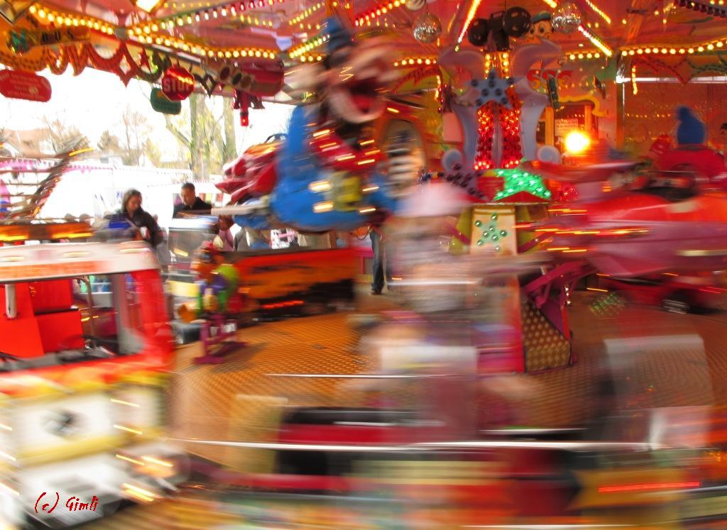 On a carousel