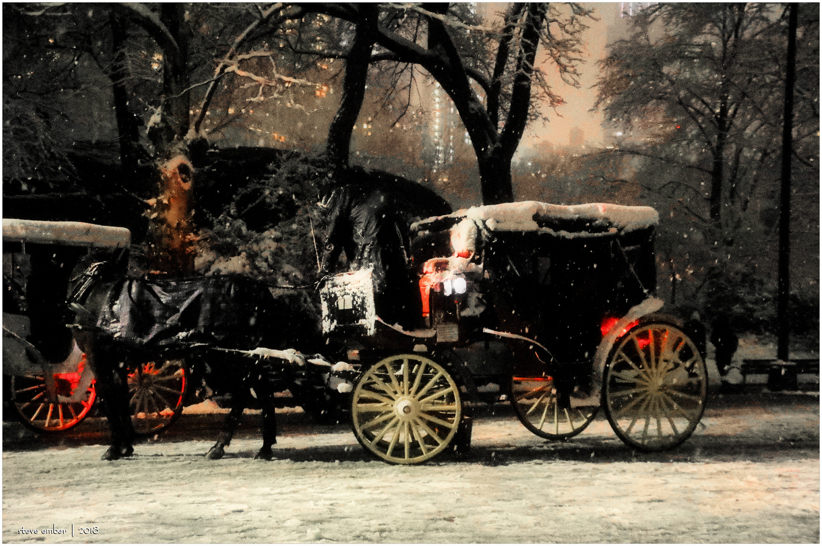 On a Snowy Evening in Central Park - No. 3 - Awaiting a Romantic or Two