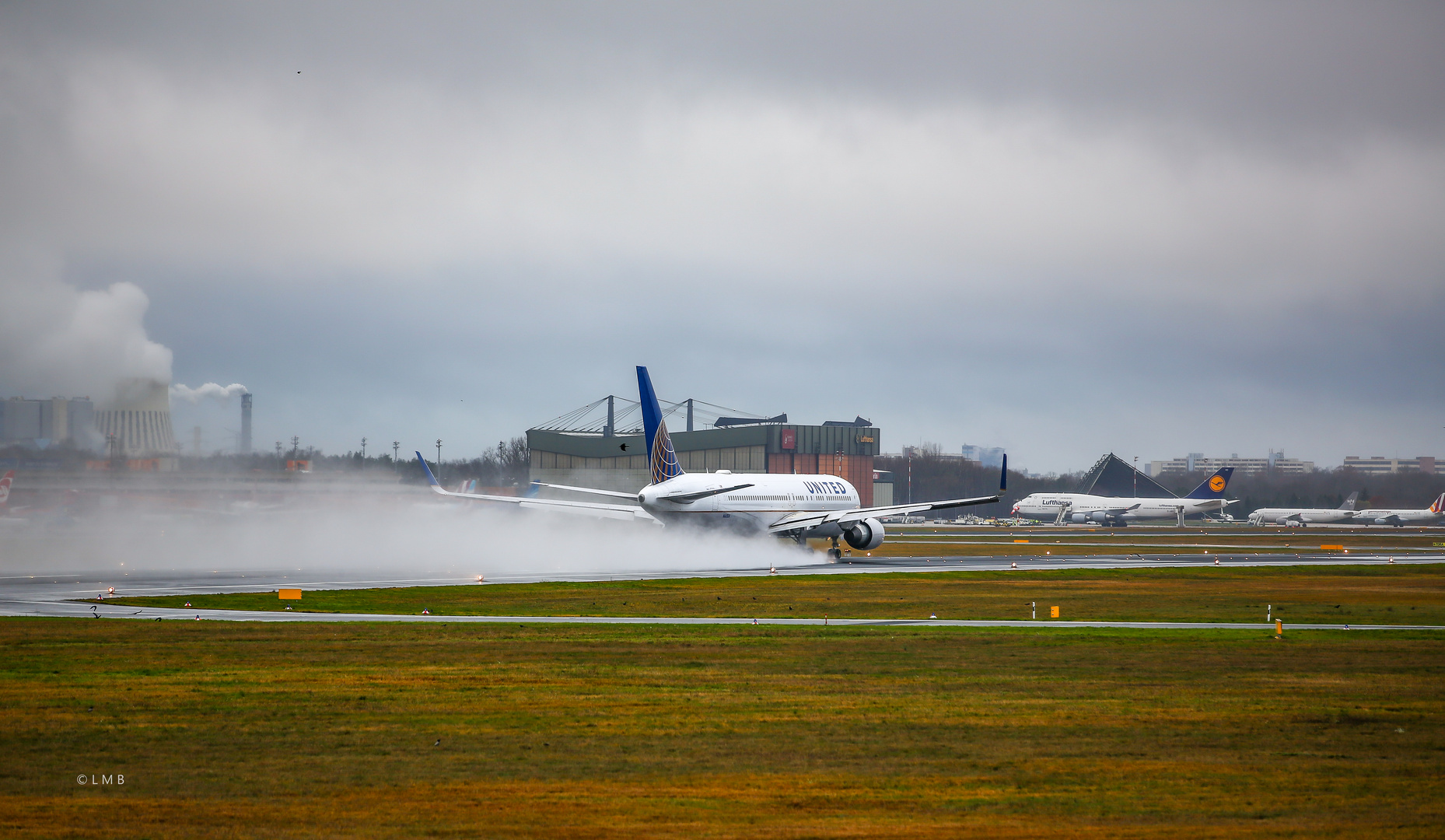 On a wet Runway