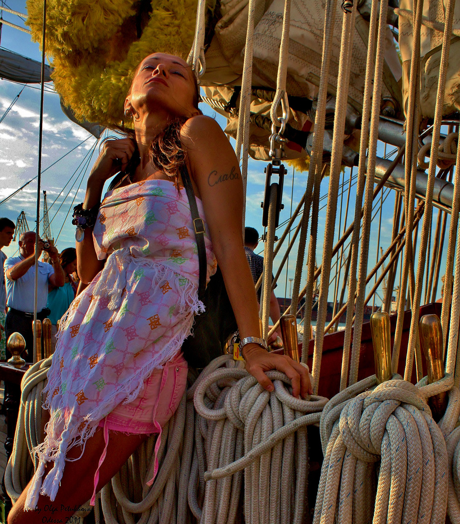 On bord of the Mexican Navy training tall ship .