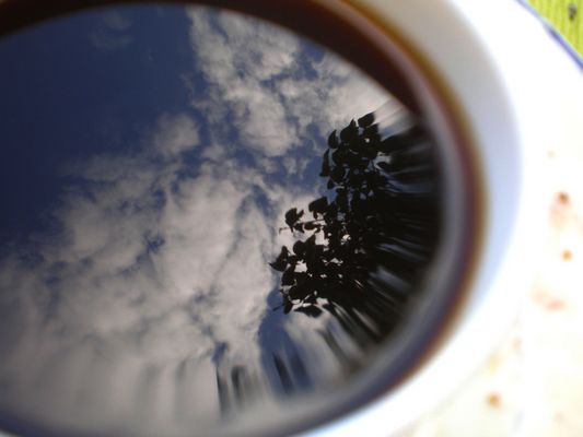 On peut lire dans une tasse de café.