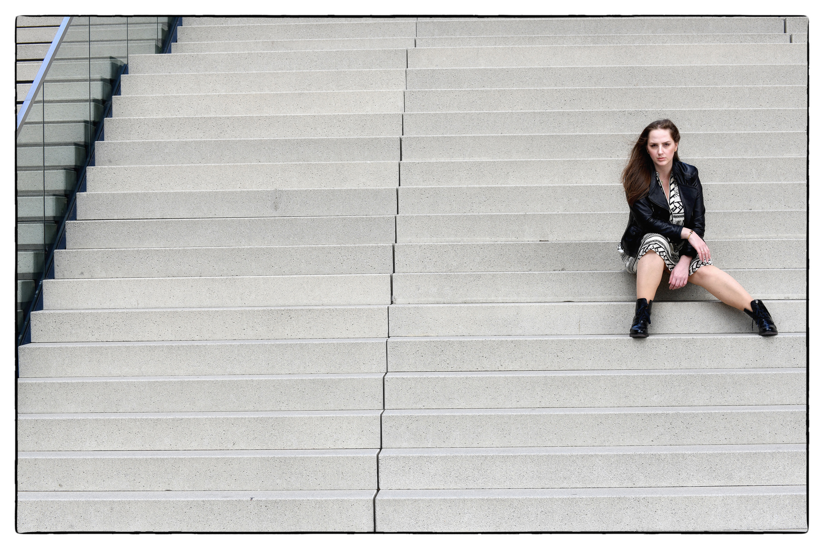 on stairs