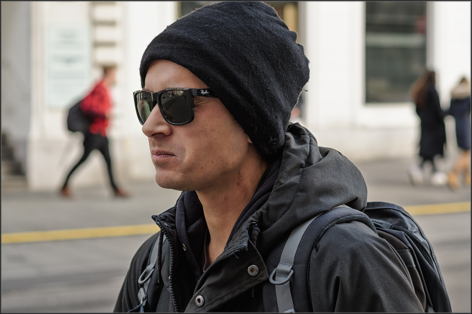 on street – Ray Ban