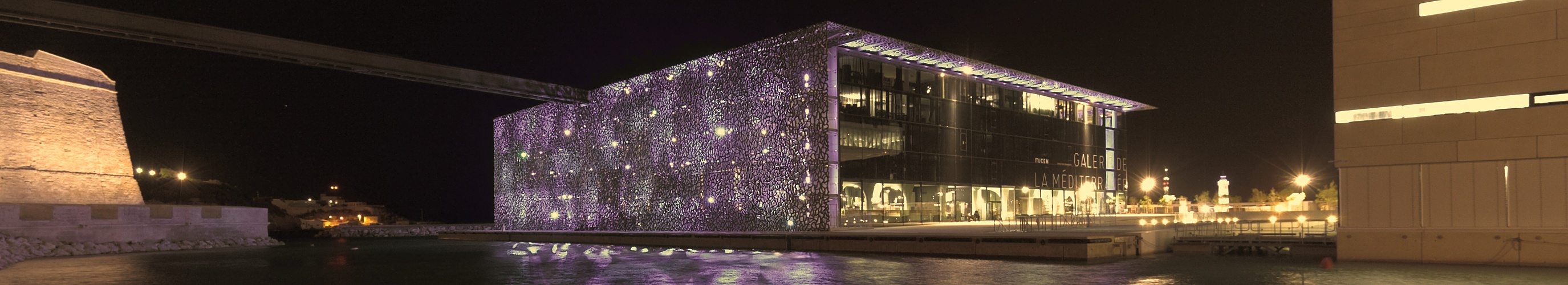 On the back side of the MuCEM (Musée des civilisations de l'Europe et de la Méditerranée)