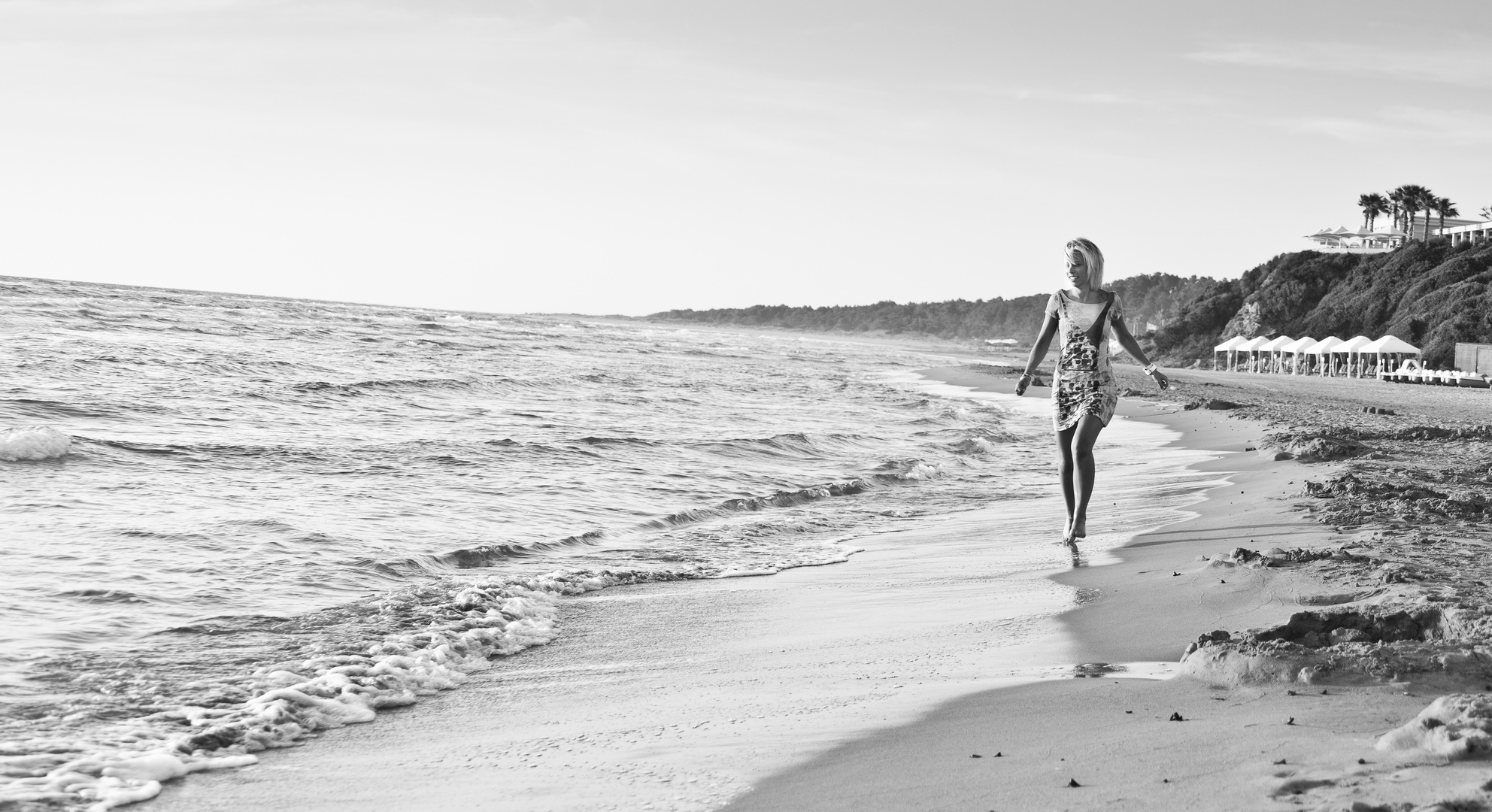 on the beach