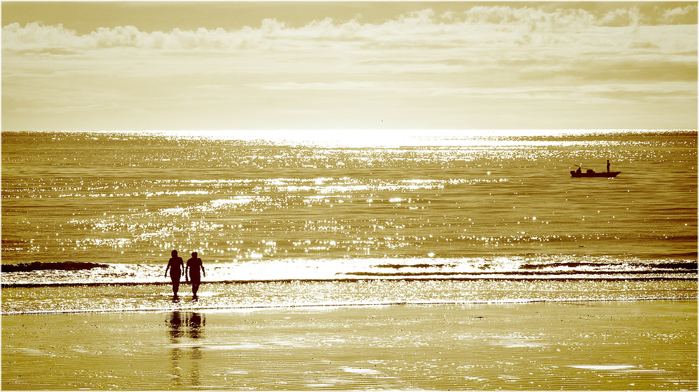 on the beach