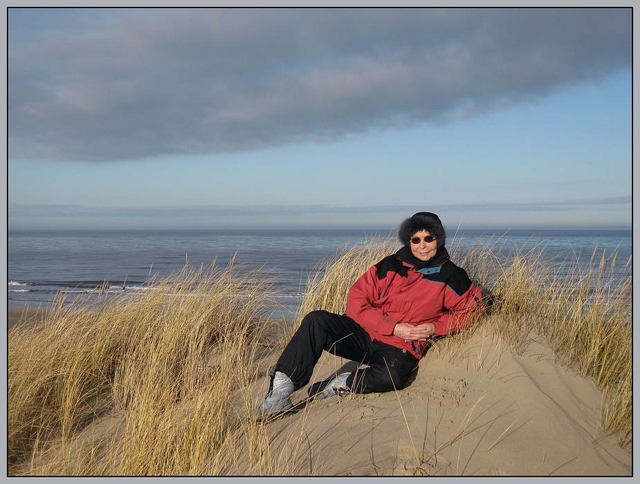 on the beach