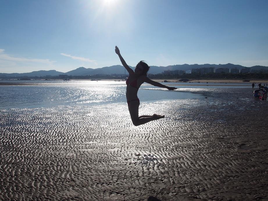 On the beach