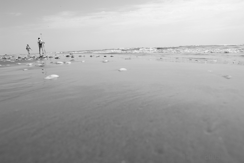 on the beach