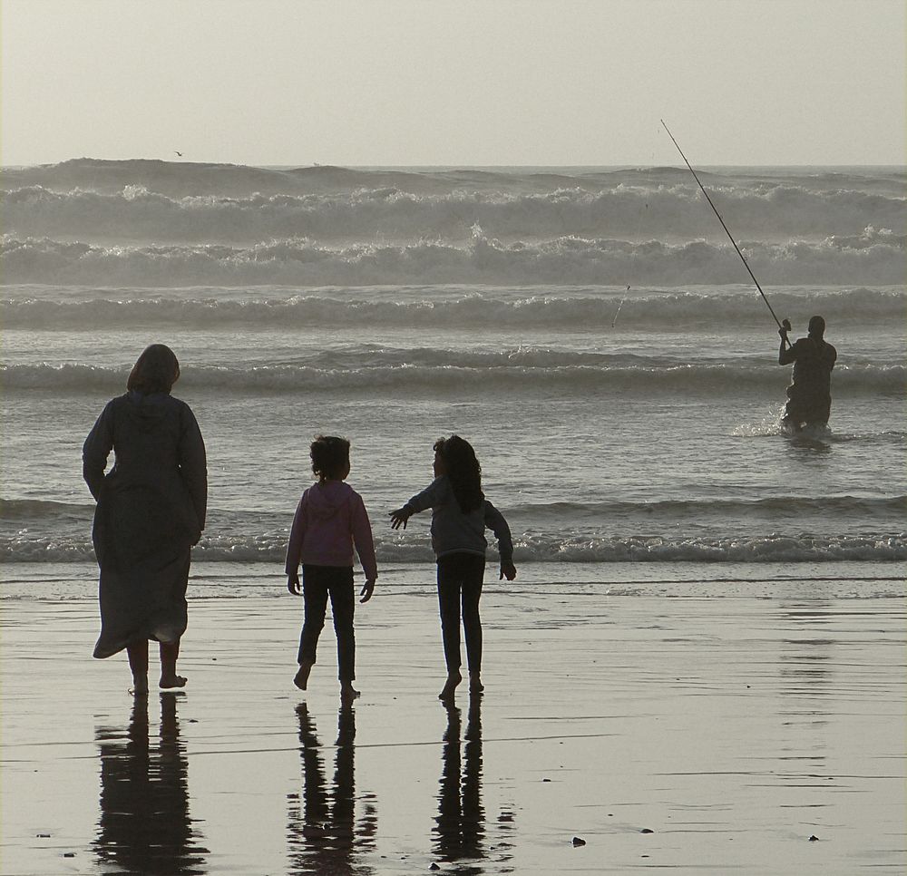 on the beach