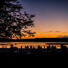 On the beach after sunset