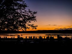 On the beach after sunset