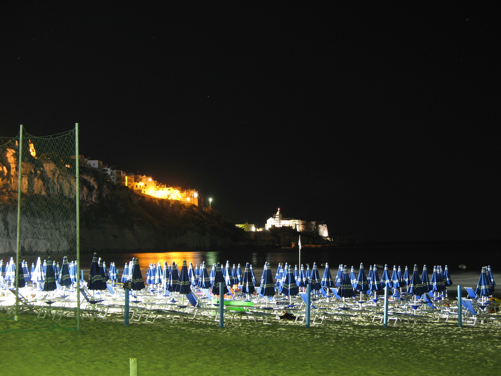 On the beach by night