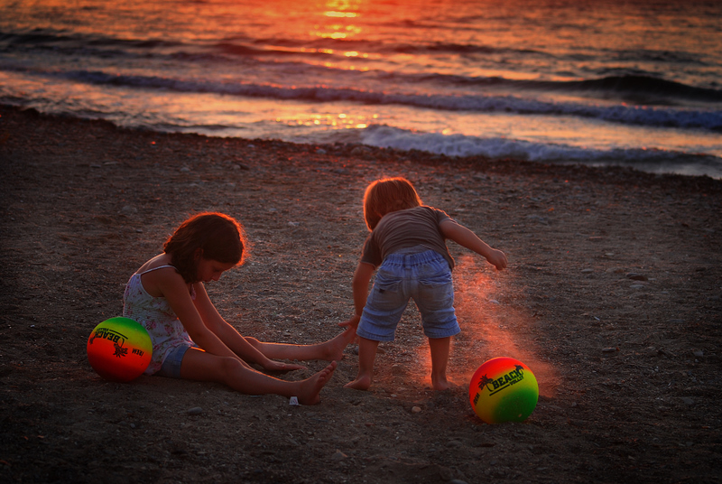 on the beach