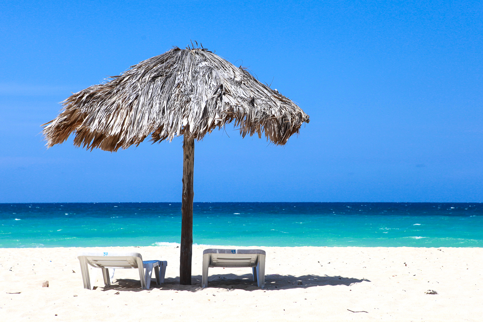 On the beach in Cuba