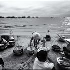 On the beach in Vietnam: Essensangebot