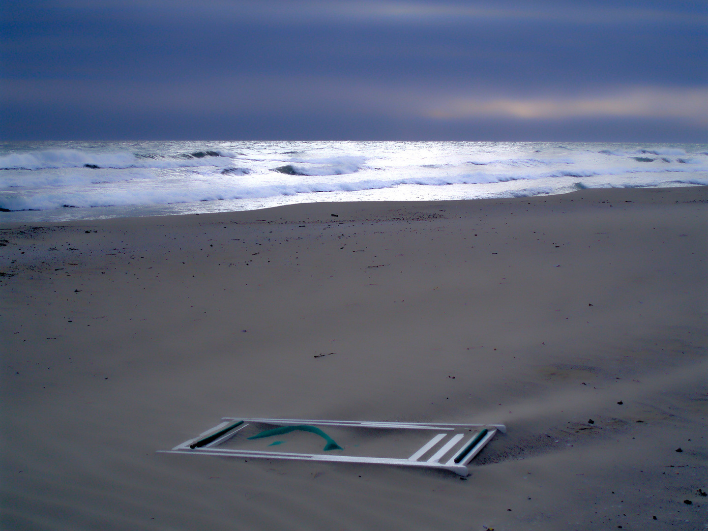 On the beach with the wind