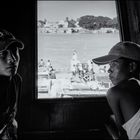 On the bridge of the ferry across the river Chindwin.