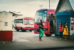 on the bus station