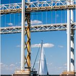 On the Chesapeake, No.1 - Sailboat and Bridge Towers
