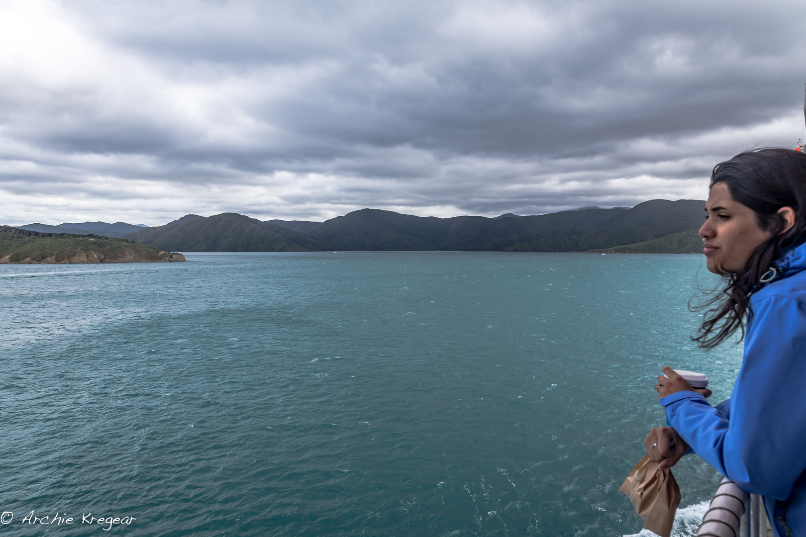 On the ferry