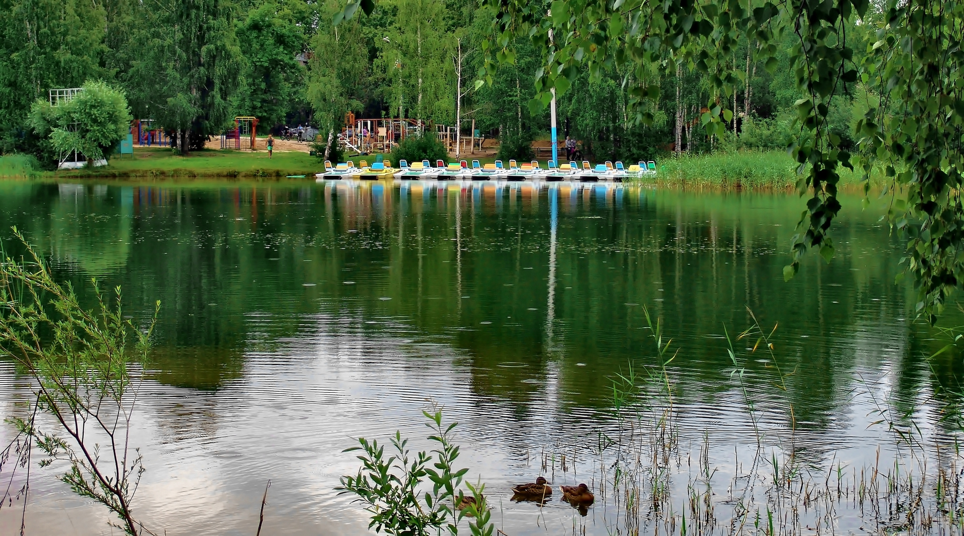 on the lake