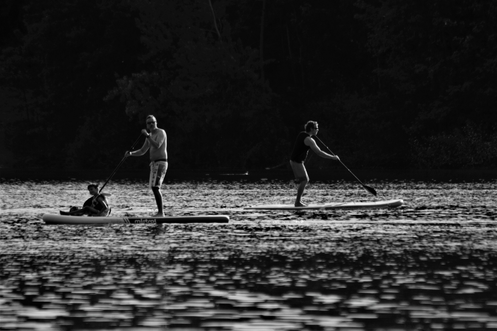 On the lake surface