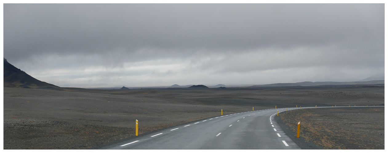 On the road in Iceland.