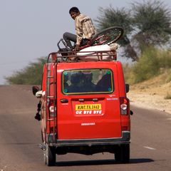 On the road in India