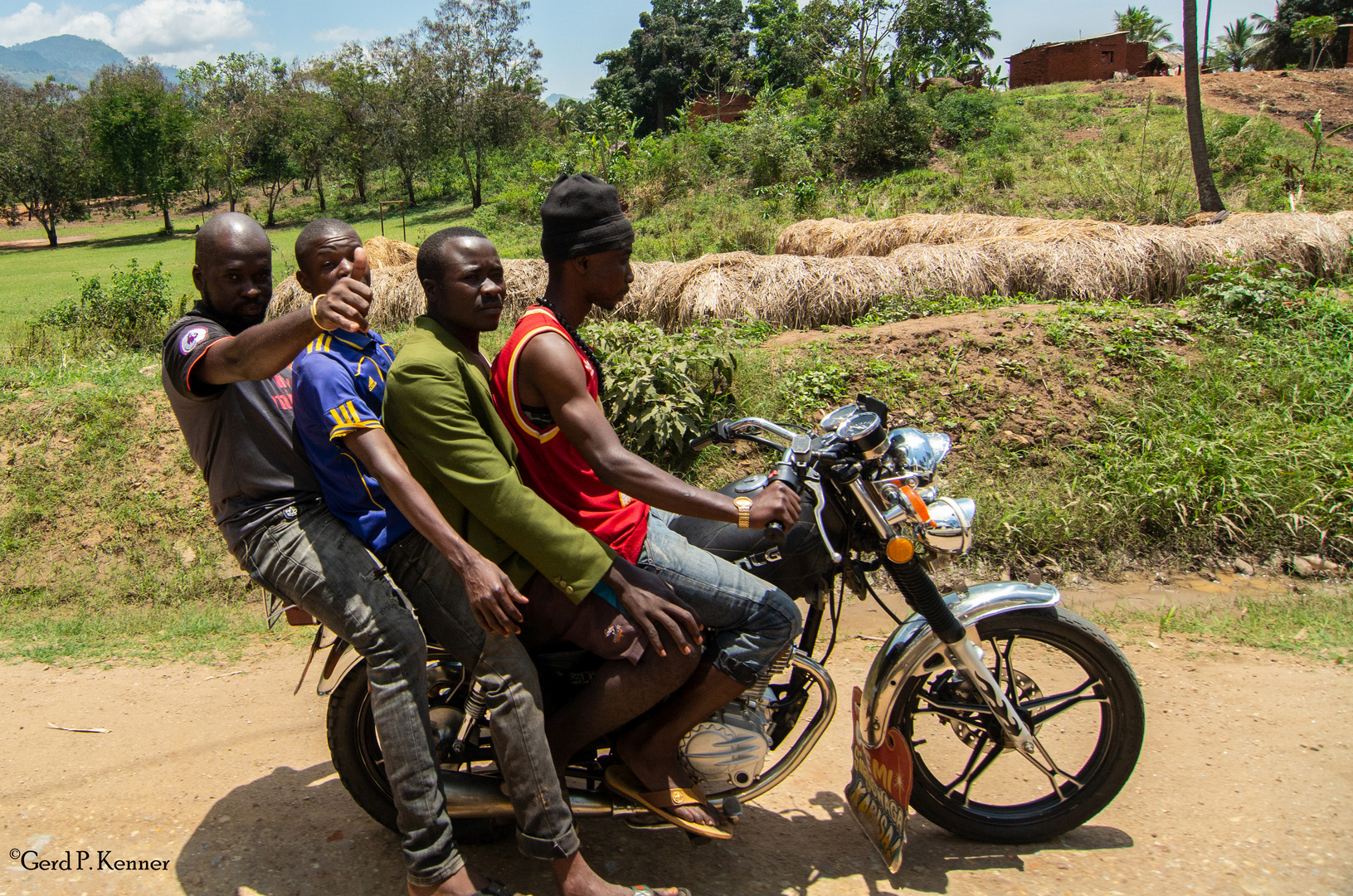 on the road in Tanzania