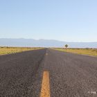 On the road to Death Valley: "Caution of blowing dust"