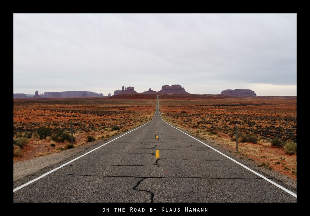 on the road to Monument Valley