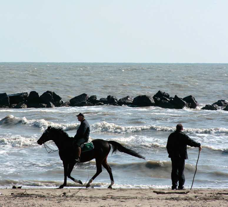 on the sea in winter