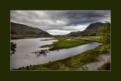 on the shore of a Killarney lake