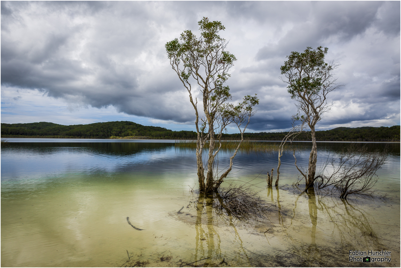 On the shore of lake wabby