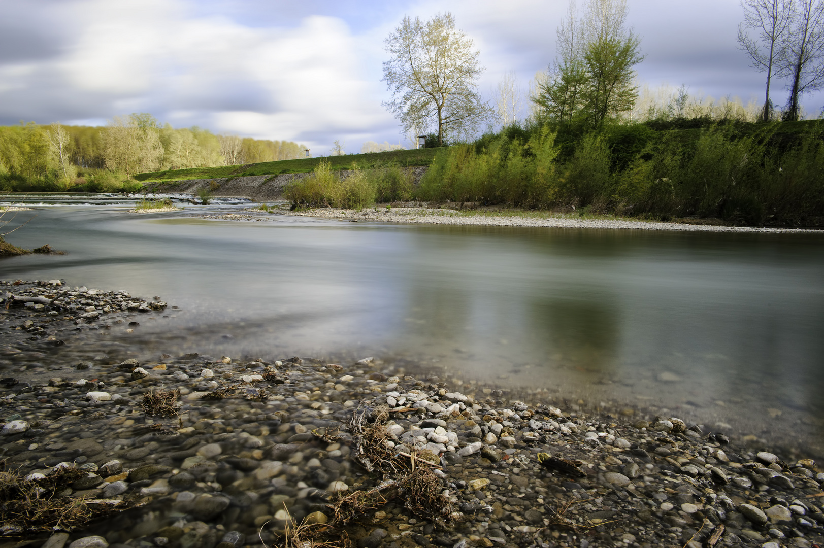 On the side of the river