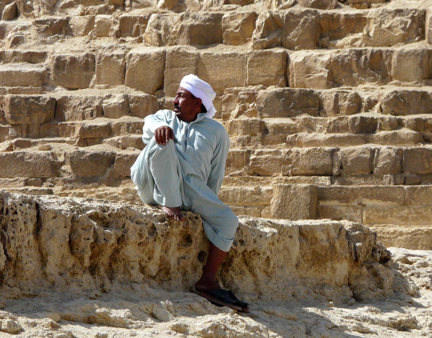 On the steps of cheops pyramide