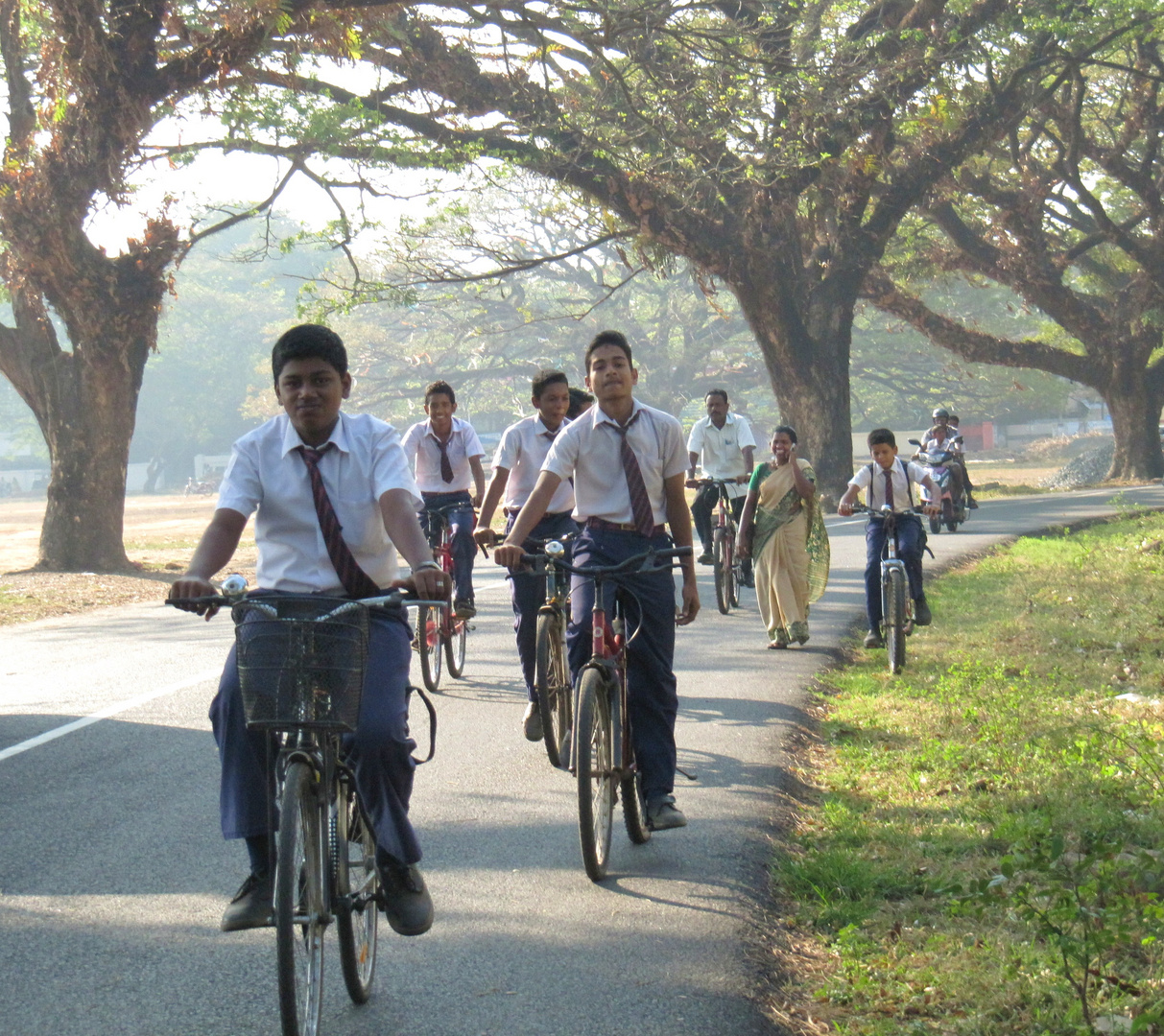 on the way to school