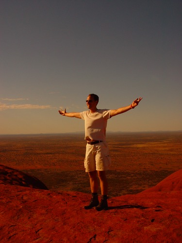 On top of Ayers rock