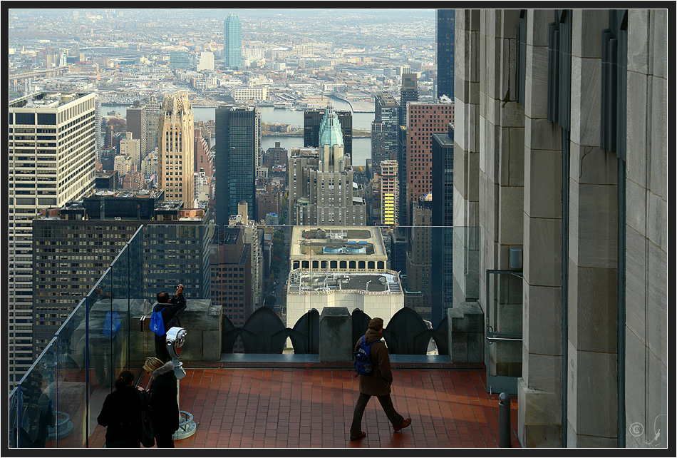 On top of the rock...