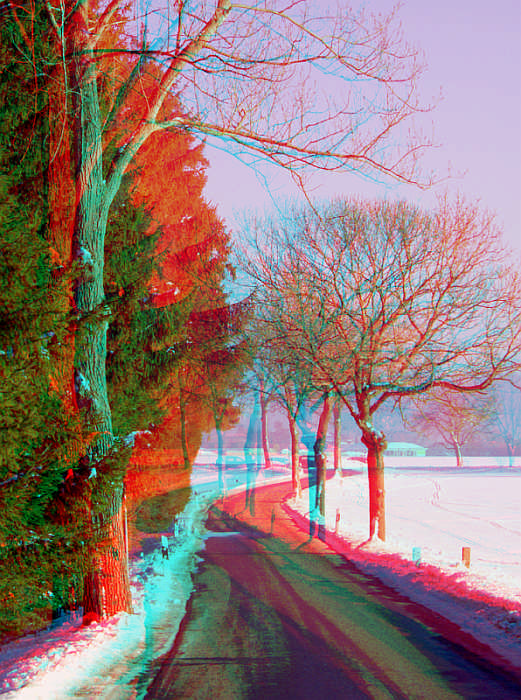 Once upon a time it was winter - Anaglyph 3D