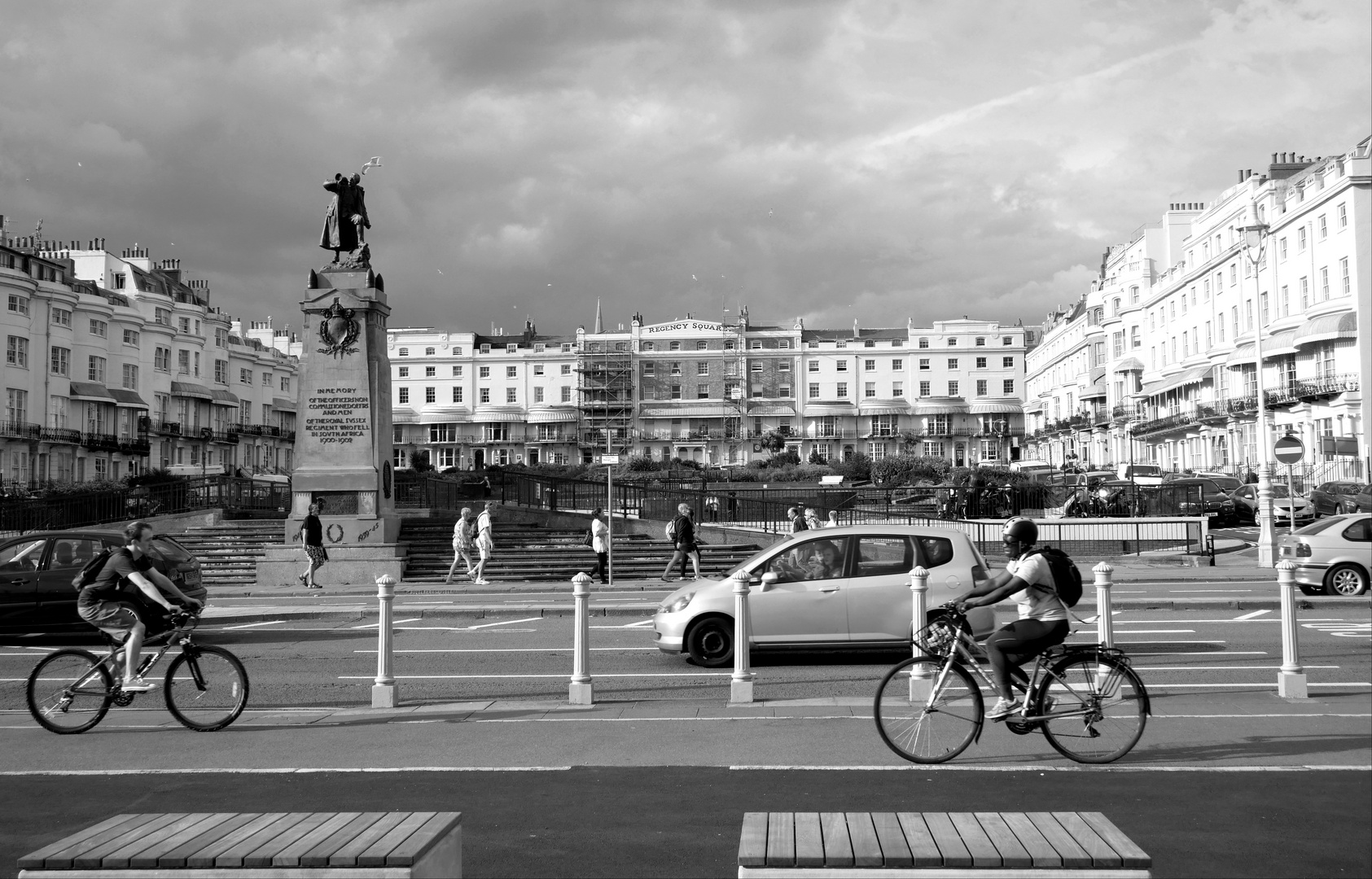 "Oncoming bicycle traffic"